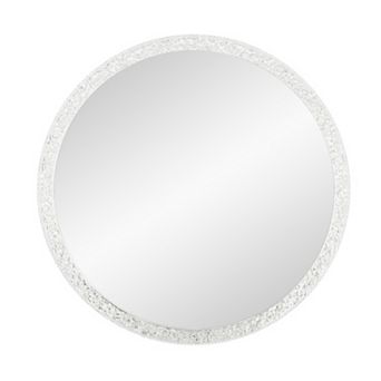 Round Bathroom Mirror with LED Ring Light, Touchscreen