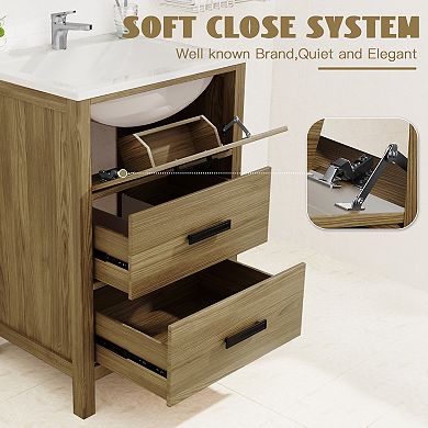 24-inch Home Bathroom Vanity Cabinet Functional Design