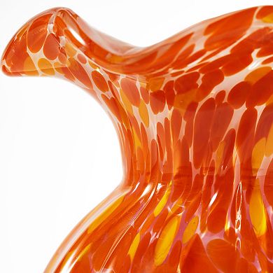 Luxury Lane Hand Blown Small Confetti Art Glass Bubble Bud Flower Vase