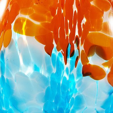 Luxury Lane Hand Blown Small Confetti Art Glass Bubble Bud Flower Vase