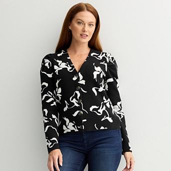 Women's Nine West Puff Sleeve Cardigan