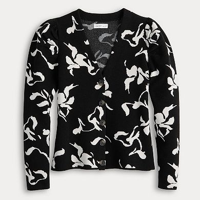 Women's Nine West Puff Sleeve Cardigan