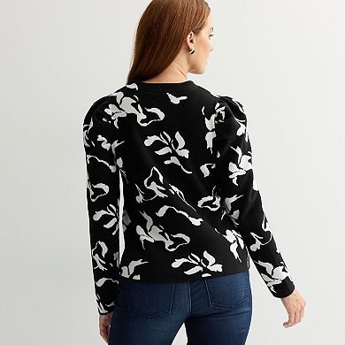 Women's Nine West Puff Sleeve Cardigan
