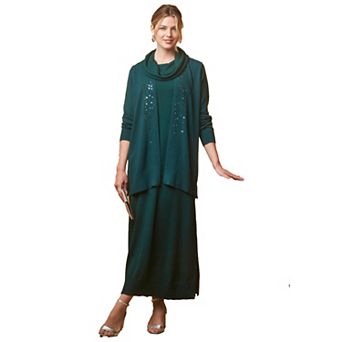 Jessica London Women's Plus Size 2 pc Sweater Dress