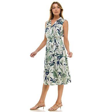 Women's Regular Luxology Faux Wrap Midi Dress