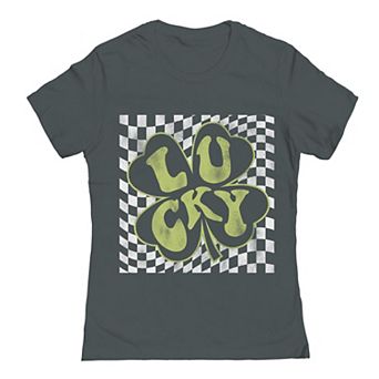 Junior's Grayson Threads The Label Lucky White St. Patrick's Day Graphic Tee