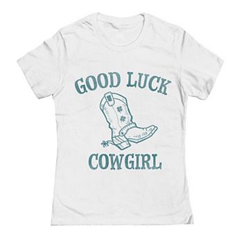 Junior's Grayson Threads The Label Good Luck Cowgirl St. Patrick's Day Graphic Tee