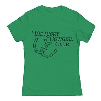 Junior's Grayson Threads The Label The Lucky Cowgirl Club St. Patrick's Day Graphic Tee