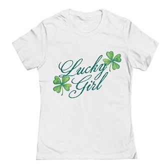 Junior's Grayson Threads The Label Lucky Girl St. Patrick's Day Graphic Tee