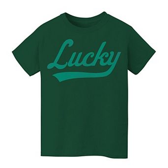 Kids 8-20 Grayson Threads Kids the Label Lucky Script St. Patrick's Day Graphic Tee