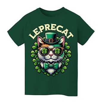 Kids 8-20 Grayson Threads Kids the Label Leprecat Clover Glasses St. Patrick's Day Graphic Tee