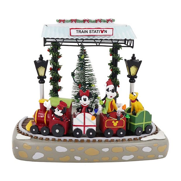 Disney's Mickey & Friends Holiday LED Train Station Village Table