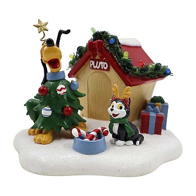 Disney's Pluto & Figaro LED Christmas Village Accessory Table Decor by St. Nicholas Square®