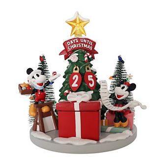 Disney's Mickey & Minnie Mouse LED Christmas Countdown Tree Village Accessory Table Decor by St. Nicholas Square®