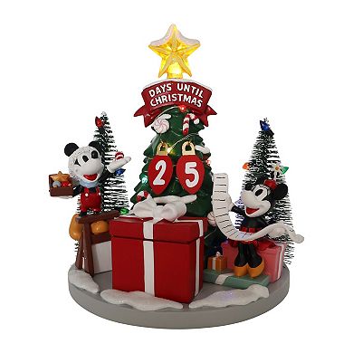 Disney's Mickey & Minnie Mouse LED Christmas Countdown Tree Village Accessory Table Decor by St. Nicholas Square®