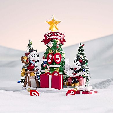 Disney's Mickey & Minnie Mouse LED Christmas Countdown Tree Village Accessory Table Decor by St. Nicholas Square®