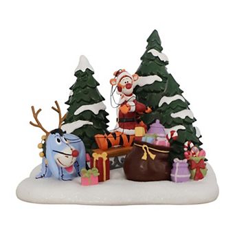 Disney's Winnie the Pooh Tigger & Eeyore Holiday Figurine Village Accessory Table Decor by St. Nicholas Square®