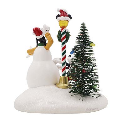Disney's Mickey Mouse & Goofy LED Snowman Village Accessory Table Decor by St. Nicholas Square®