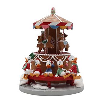 Disney's Donald Duck & Daisy Gingerbread Carousel Village Accessory Table Decor by St. Nicholas Square®