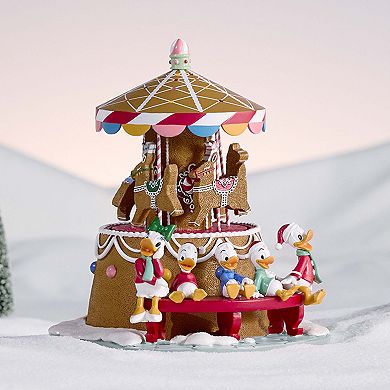 Disney's Donald Duck & Daisy Gingerbread Carousel Village Accessory Table Decor by St. Nicholas Square®