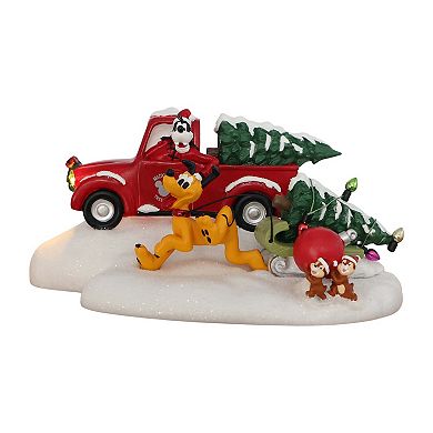Disney's Goofy and Pluto LED Tree Truck Village Accessory Table Decor by St. Nicholas Square®
