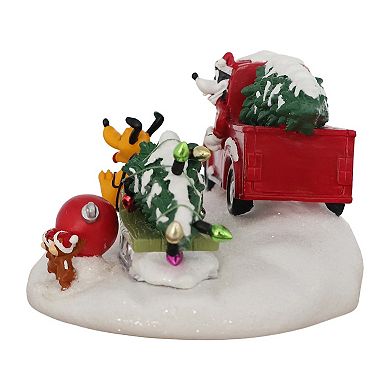 Disney's Goofy and Pluto LED Tree Truck Village Accessory Table Decor by St. Nicholas Square®