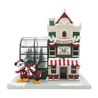 Disney's Mickey Mouse LED Holiday Green House Village Accessory Table Decor by St. Nicholas Square®