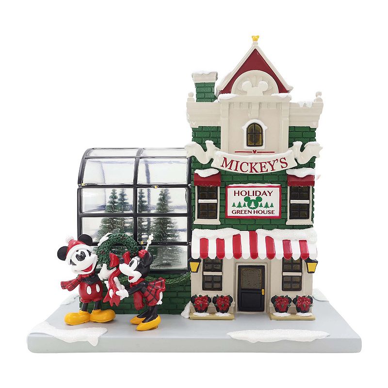 Disney's Mickey Mouse LED Holiday Green House Village Accessory
