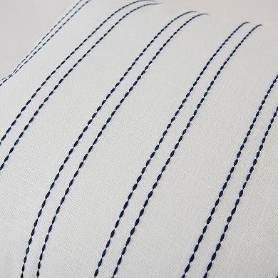 Rizzy Home Stitched Stripes Pillow Cover