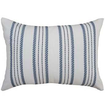 Rizzy Home Stitched Stripes Pillow Cover