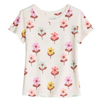 Baby & Toddler Girl Jumping Beans® Short Sleeve Allover Print Graphic Tee