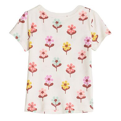 Baby & Toddler Girl Jumping Beans® Short Sleeve Allover Print Graphic Tee