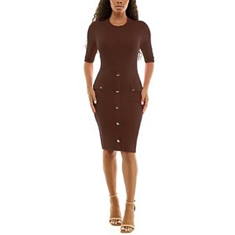 Women's Nina Leonard Crewneck Sweater Dress