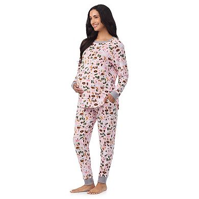 Maternity Cuddl Duds® 2-pc. Sweater Knit Pajama Top & Pajama Jogger Set