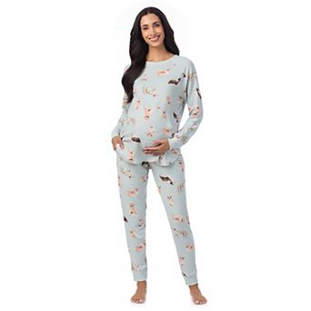 Maternity Cuddl Duds® 2 pc Sweater Knit Pajama Top & Pajama Jogger Set