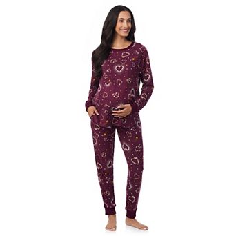 Maternity Cuddl Duds® 2 pc Sweater Knit Pajama Top & Pajama Jogger Set