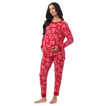 Maternity Cuddl Duds® 2 pc Sweater Knit Pajama Top & Pajama Jogger Set
