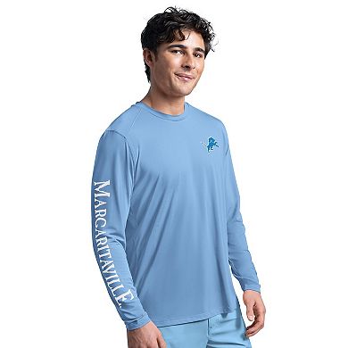 Men's G-III Sports by Carl Banks Light Blue Detroit Lions Margaritaville Rock Harbor Long Sleeve Rashguard Top