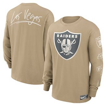 Men's Nike Tan Las Vegas Raiders Essential Statement Max90 Long Sleeve T-Shirt