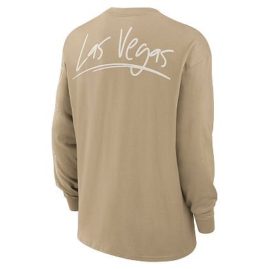 Men's Nike Tan Las Vegas Raiders Essential Statement Max90 Long Sleeve T-Shirt