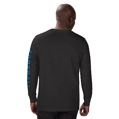 Men's Starter Black Detroit Lions Half Time Long Sleeve T-Shirt