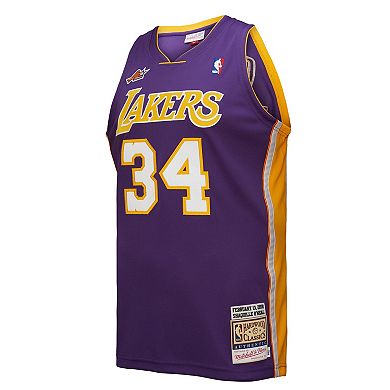 Men's Mitchell & Ness Shaquille O'Neal Purple Los Angeles Lakers 2000 NBA All-Star Game Authentic Jersey