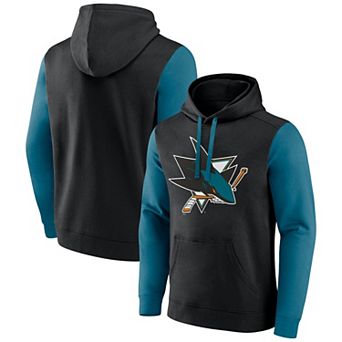 Men's Fanatics Black San Jose Sharks Team Pullover Hoodie