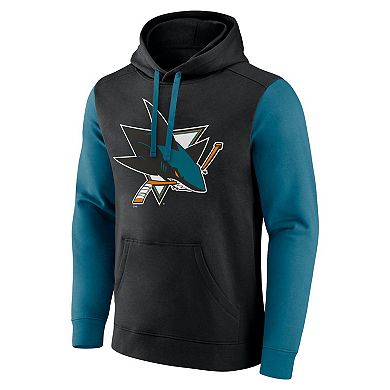 Men's Fanatics Black San Jose Sharks Team Pullover Hoodie