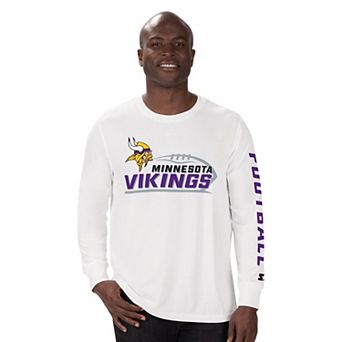 Men's Starter White Minnesota Vikings Half Time Long Sleeve T-Shirt