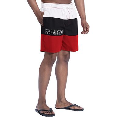 Men's G-III Sports by Carl Banks Red/Black Atlanta Falcons Sunrise Volley Swim Shorts