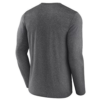 Men's�Fanatics Heather Charcoal Cleveland Cavaliers Game Point Long Sleeve T-Shirt
