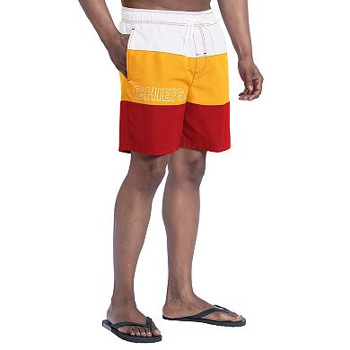 Men's G-III Sports by Carl Banks Red/Gold Kansas City Chiefs Sunrise Volley Swim Shorts