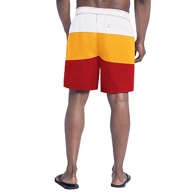 Men's G-III Sports by Carl Banks Red/Gold Kansas City Chiefs Sunrise Volley Swim Shorts