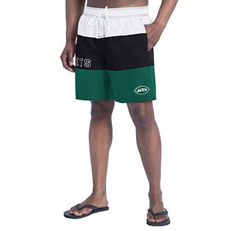 Men's G-III Sports by Carl Banks Green/Black New York Jets Sunrise Volley Swim Shorts